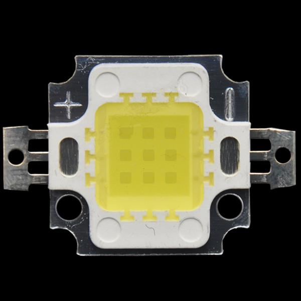 10W Square High Power 15000K Cool White Led - In. 10-12v, 1A, 95